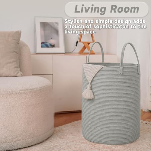 100L Cotton Rope Laundry Basket Hamper