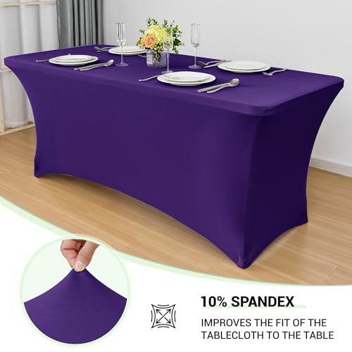 6ft Stretch Spandex Table Cover (4 Count)