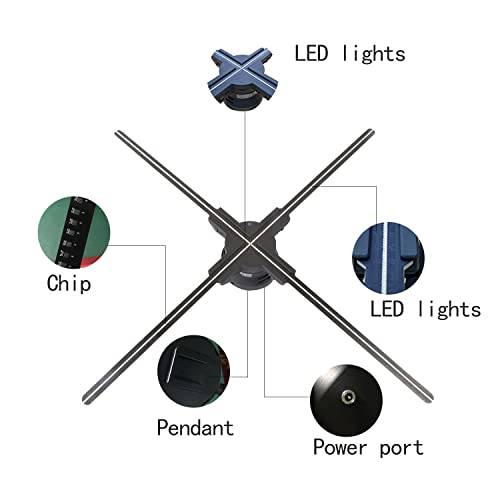 3DHologramFan Display Projector (22"(APP+WIFI+Remote+Bluetooth))