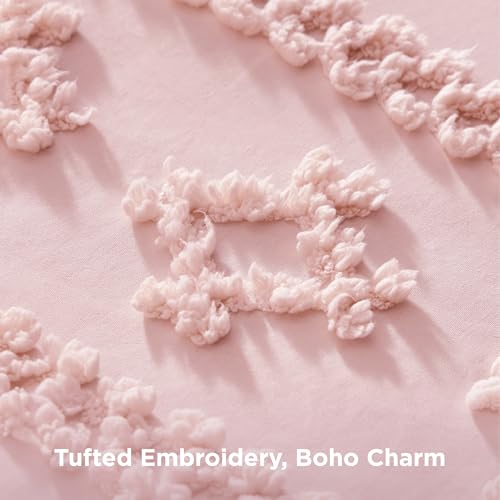 Tufted Boho Comforter Set Twin Size