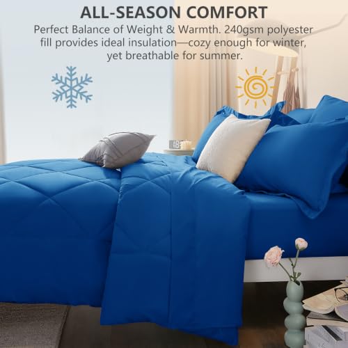 Twin XL Comforter Set Classic Blue