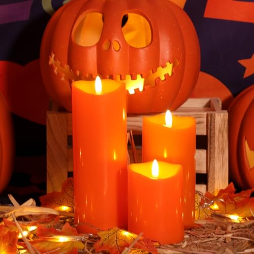 Outdoor Flameless Candles with Remote Timer (3 Count)