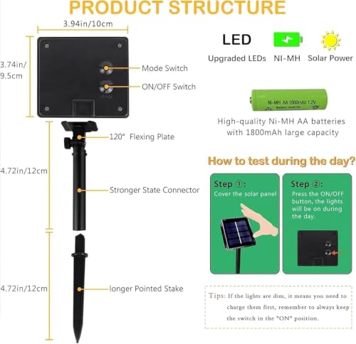 6pack 600LED Solar String Lights Outdoor Waterproof Cool White (2 Count)