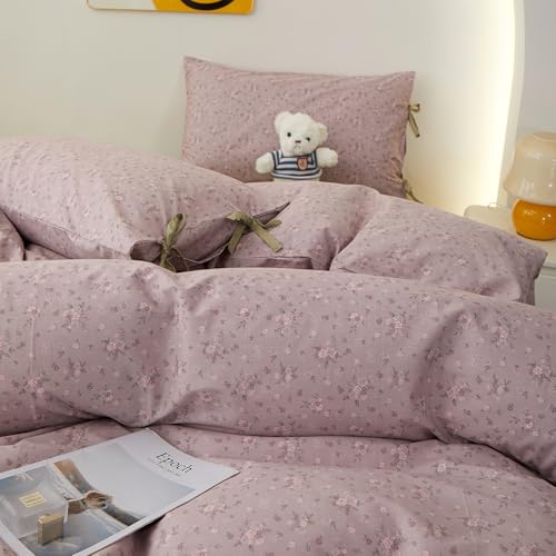 Purple Floral Comforter Set King