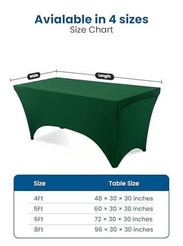 Spandex Table Cloth 2 Pack [6FT (2 Count)