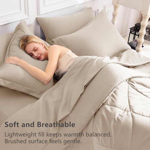 King Size Comforter Set Wheat