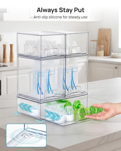 Clear Stackable Storage Drawers Set of 9 (9 Count)