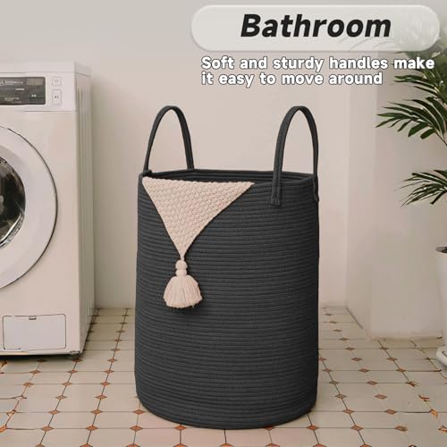 60L Cotton Rope Laundry Basket Hamper