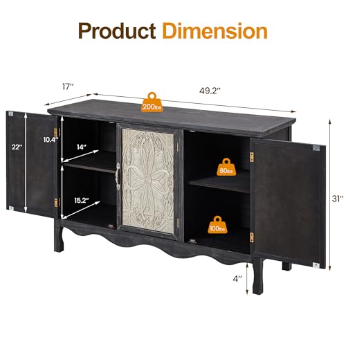 Farmhouse Sideboard Buffet Cabinet with Storage