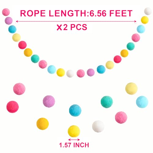 Easter Pom Pom Garland Decorations (2 Count)