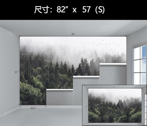 Foggy Forest Wall Mural Peel and Stick Misty Pine Tree Wallpaper