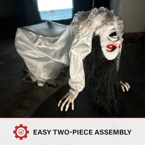3.0-Ft. Life-Size Animatronic Possessed Woman (35" Backbend Creepy Animated Lady)