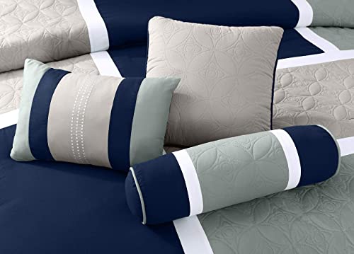 Upland 7 Piece Quilted Patchwork Comforter Set