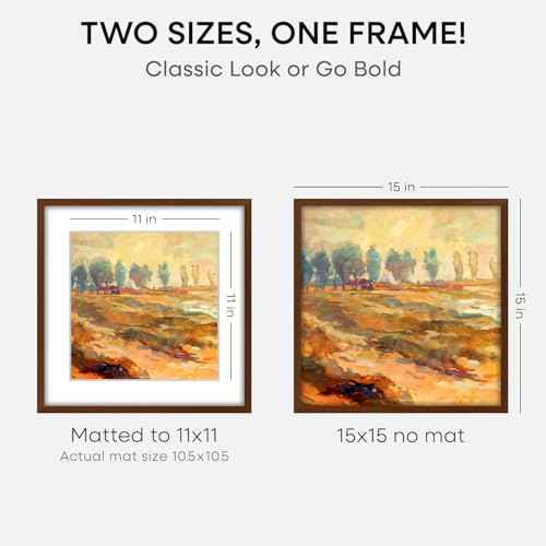15x15 Brown Oak Picture Frame