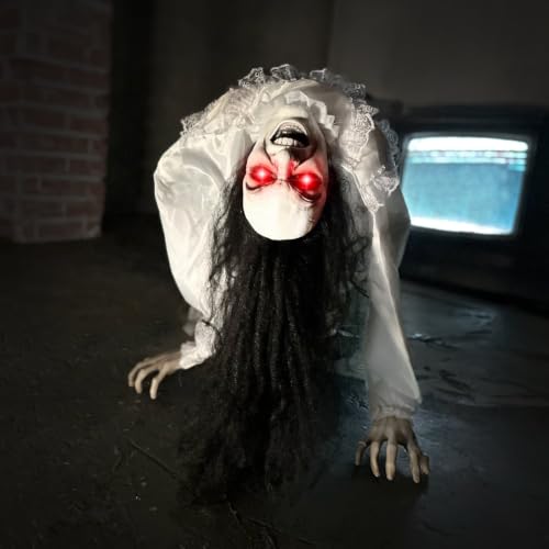 3.0-Ft. Life-Size Animatronic Possessed Woman (35" Backbend Creepy Animated Lady)