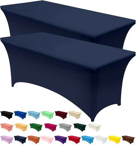 Spandex Table Cloth 2 Pack [6FT (2 Count)