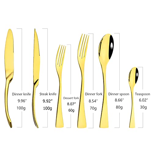 24 Piece Gold Flatware (12.75 Count)