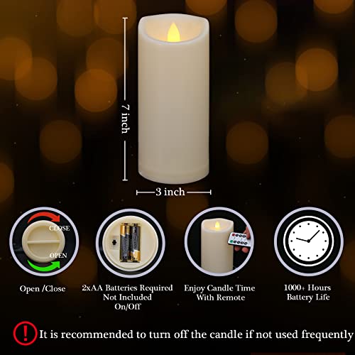 Outdoor Waterproof Flameless Candles with Remote and Timers