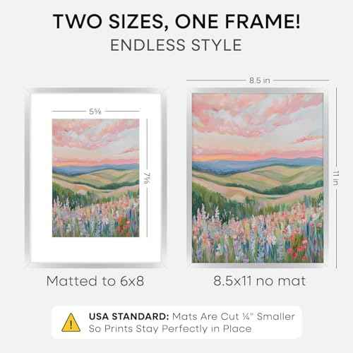 8.5x11 Silver Picture Frame (2 Count)