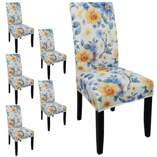 Pattern Chair Covers for Dining Room Set of 6