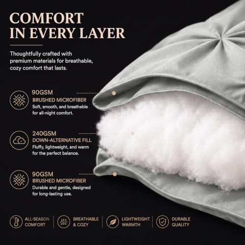 Twin XL Comforter Set Light Grey