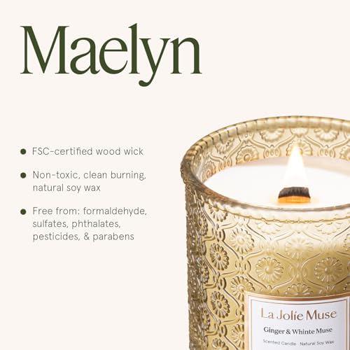 Ginger & White Musk Scented Candle for Home (19 Ounce)