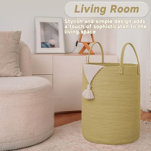 60L Cotton Rope Laundry Basket Hamper