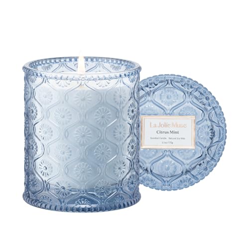 Citrus Mint Scented Candles for Home (6 Ounce)