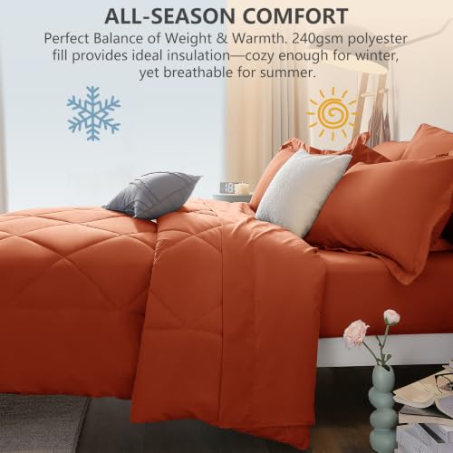 Full Size Comforter Sets Burnt Orange