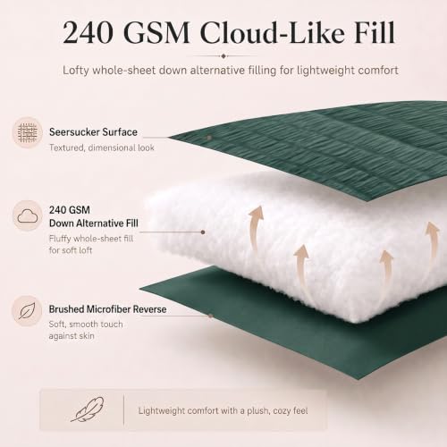 Oversized Queen Seersucker Comforter Set