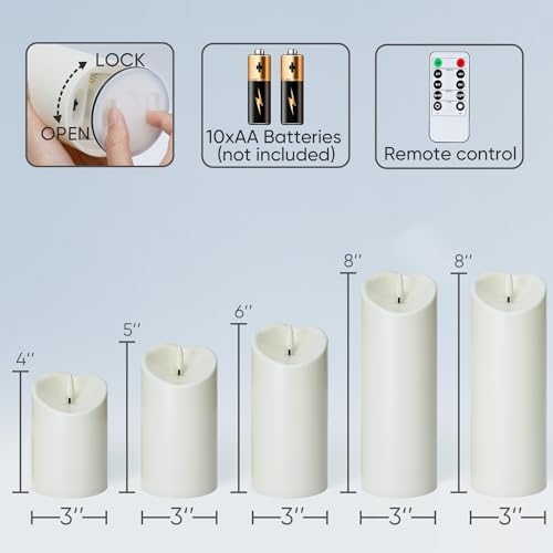 Outdoor Waterproof Flameless Candles (5 Count)