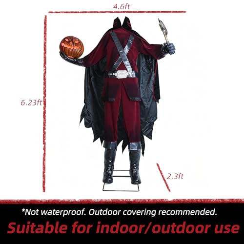 Animatronic Halloween Decorations Headless Warrior 6.2ft