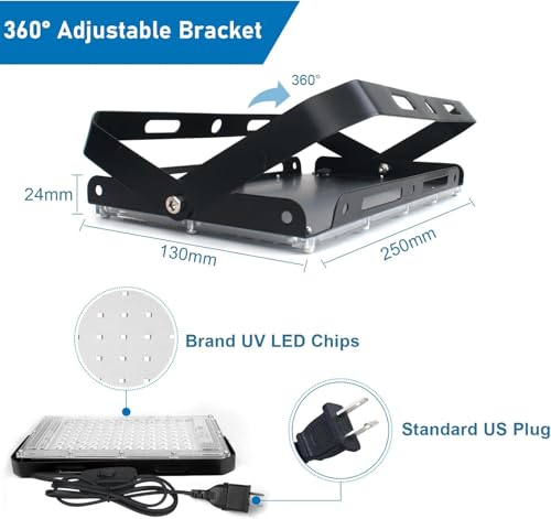 4 Pack 100W UV Black Light (4 Count)