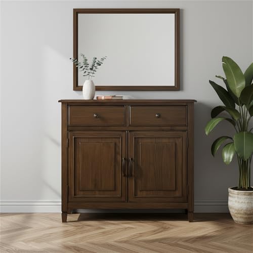Connaught 40" Solid Wood Cabinet in Rustic Natural Aged Brown