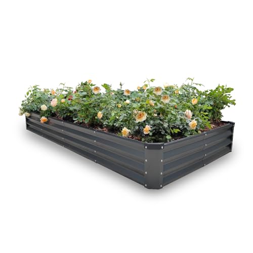 GARDMAX 8x4x1FT Galvanized Raised Garden Bed Kit