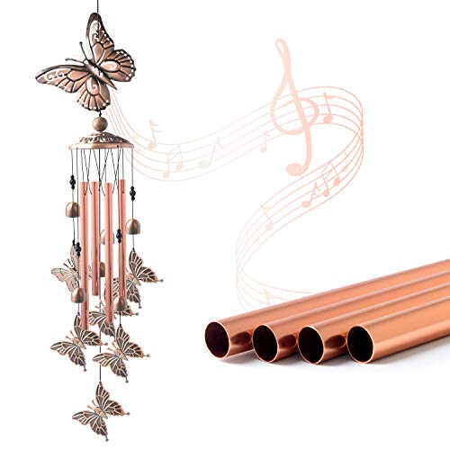 Butterfly Wind Chimes Brass