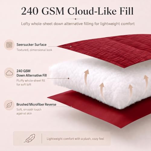 Oversized Queen Seersucker Comforter Set