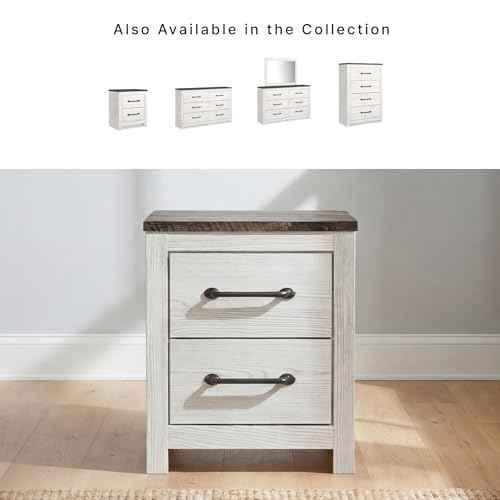 Engineered Wood 2 Drawer Nightstand