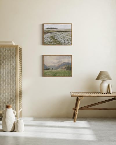 Framed Canvas Wall Art Vintage Decor