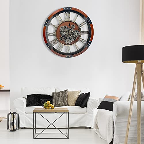 27" Original Moving Gears Wall Clock