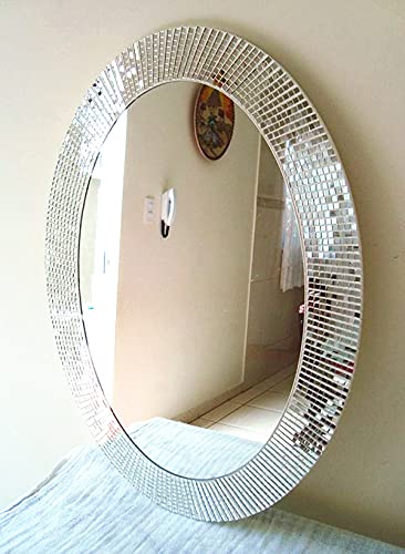 Real Glass Silver Mirrors Mosaic Tiles Sticker for Craft Square Glass Tiles Self Adhesive