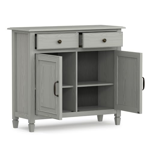 Connaught 40" Wide Solid Wood Cabinet in Fog Grey