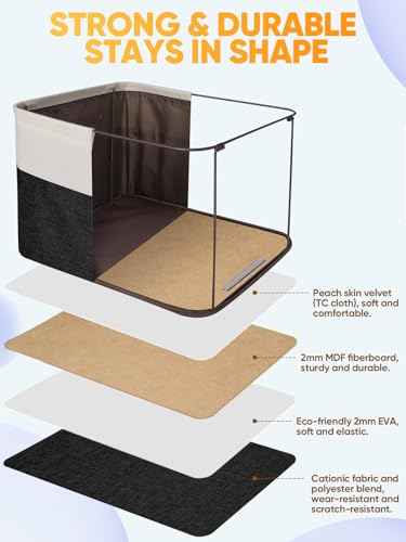4 Pack Fabric Closet Storage Bins for Shelves (4 Count)