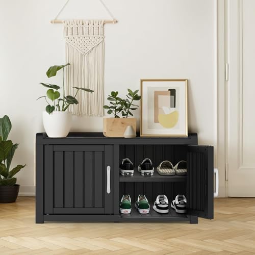Shoe Cabinet Storage Bench Indoor Outdoor