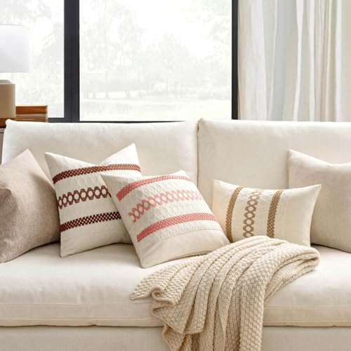 Set of 2 Fall Rust Decorative Pillow Covers 20x20 (2 Count)