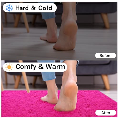 Soft Fluffy Rug for Living Room Bedroom (54 Sq Ft)