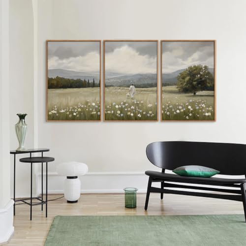 Jesus and Lamb Framed Canvas Wall Art