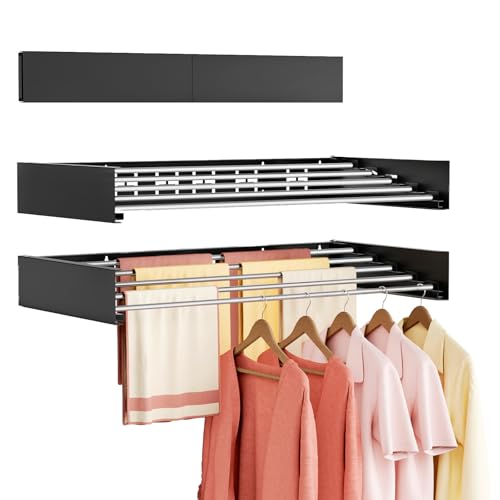 Wall Mounted Clothes Drying Rack Folding Indoor