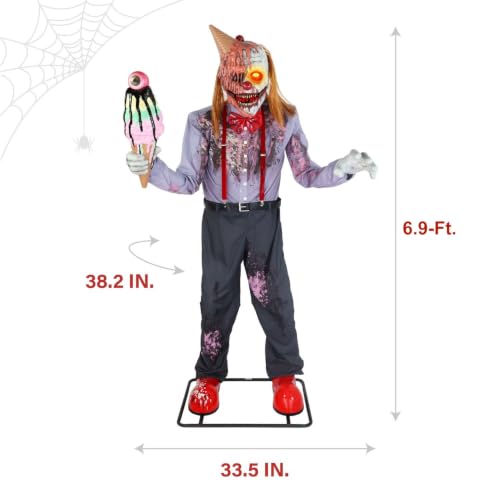 6.9 Ft. I Scream Clown Animatronic (6.5 ft Scream Clown)