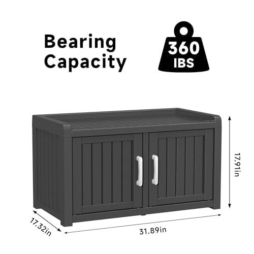 Shoe Cabinet Storage Bench Indoor Outdoor